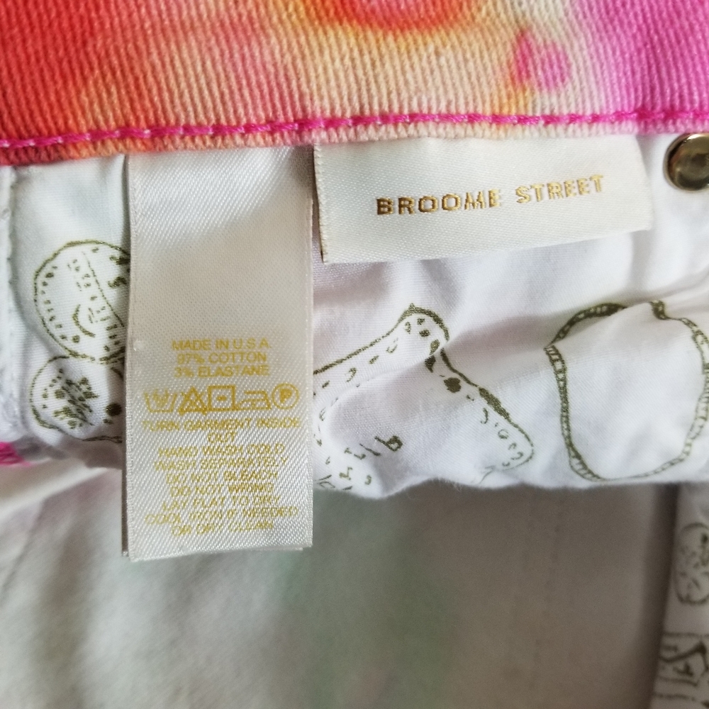 Kate Spade Broome St Watercolor Cropped Jeans Y2K Coquette Boho 25 - Picture 13 of 16